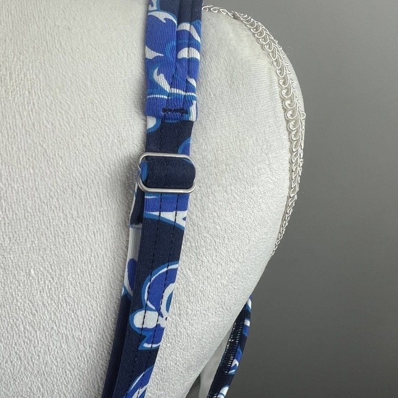 Lands End Blue Floral Tankini Swim Size 18 Padded Underwire - Picture 5 of 10